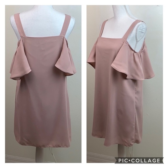 ASOS New Look cold shoulder chiffon shift dress M - Picture 2 of 6